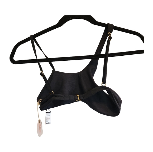 B Swim Black Out Gemma One Shoulder Bikini Top Size Small New With Tags - Picture 5 of 6